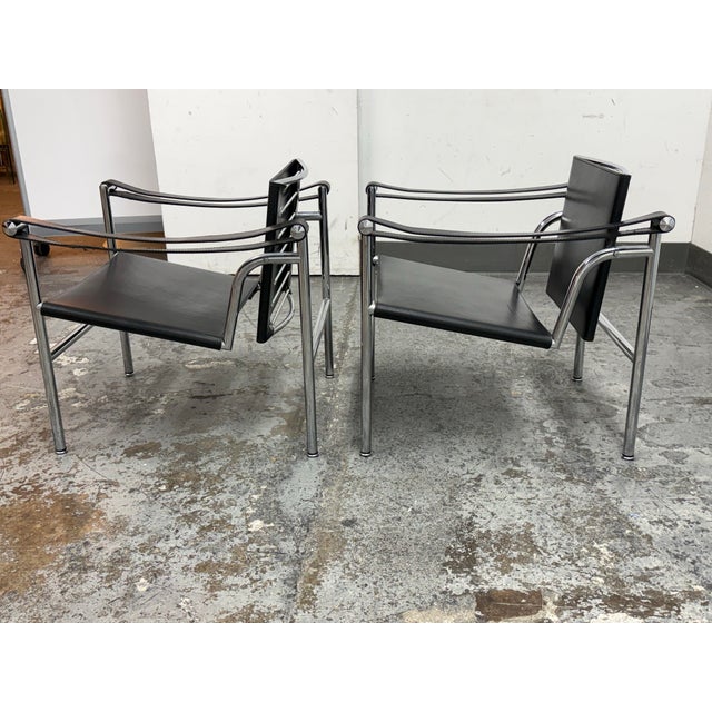 Le Corbusier Le Corbusier for Cassina Sling Chairs, Pair For Sale - Image 4 of 12