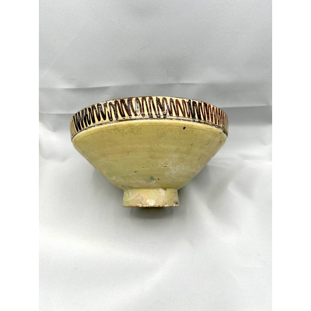 Antique 19th-Century Moroccan Ceramic Bowl – Mokhfia Polychrome Pottery For Sale - Image 12 of 12