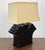 Mid-Century Modern Vintage Art Deco Black Porcelain Waterfall Table Lamp For Sale - Image 3 of 11