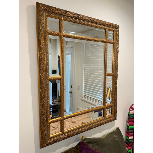 Late 20th Century The Bombay Company Venetian Gold Carved Belved Mirror For Sale In San Francisco - Image 6 of 12
