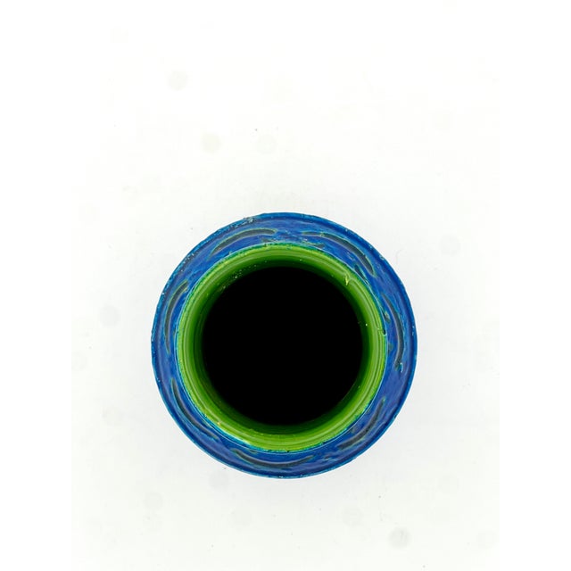1960s Rimini Blue Ceramic Vase by Aldo Londi for Bitossi, 1960s For Sale - Image 5 of 7