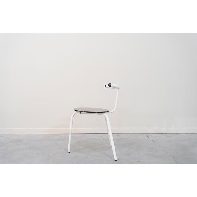 1990s Vintage Italian Chairs with Aluminum Frames, 1990, Set of 4 For Sale - Image 5 of 9