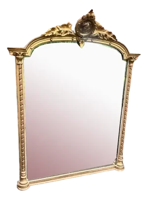 Large Antique English Gilt Mirror