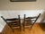Hitchcock Pair Hitchcock Ladderback Chairs With Rush Seats For Sale - Image 4 of 7