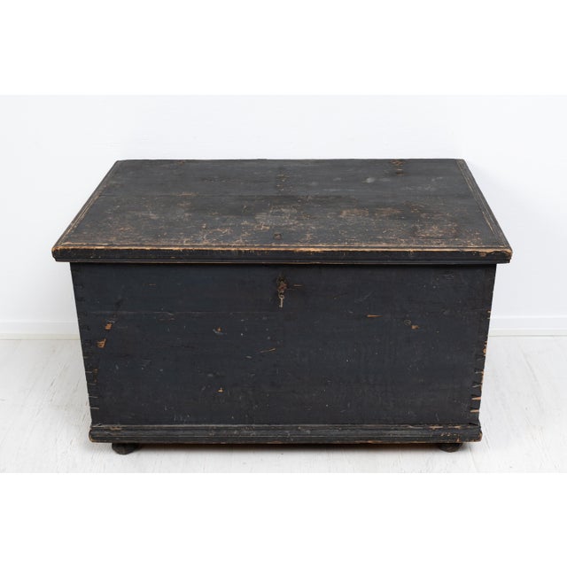 Large 19th Century Swedish Painted Hope Chest For Sale - Image 14 of 14