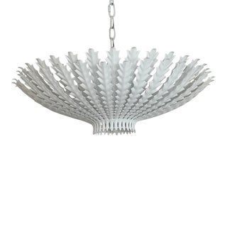 Large Contemporary Hampton Plaster White Finish Chandelier by Aerin for Visual Comfort For Sale