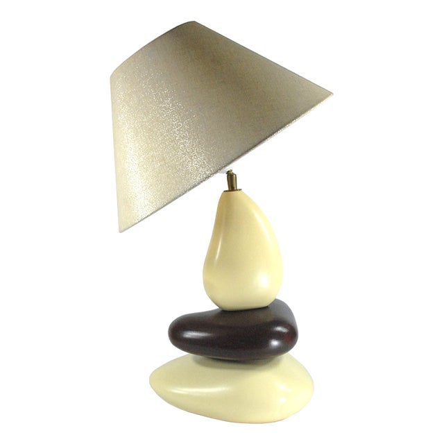 Ceramic Pebble Table Lamp by François Chatain, France, 1990s For Sale