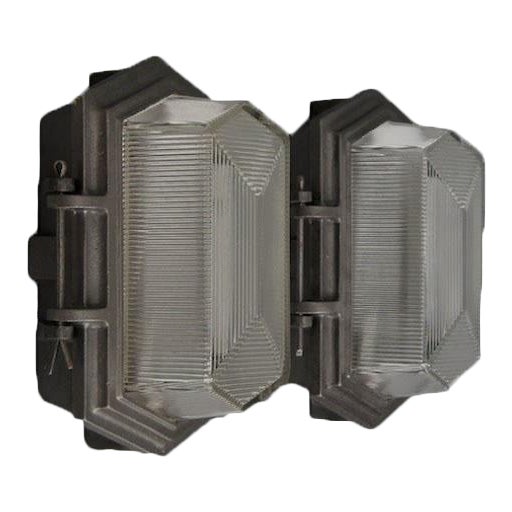 Industrial Bulkhead Prismatic Lights - a Pair | Chairish