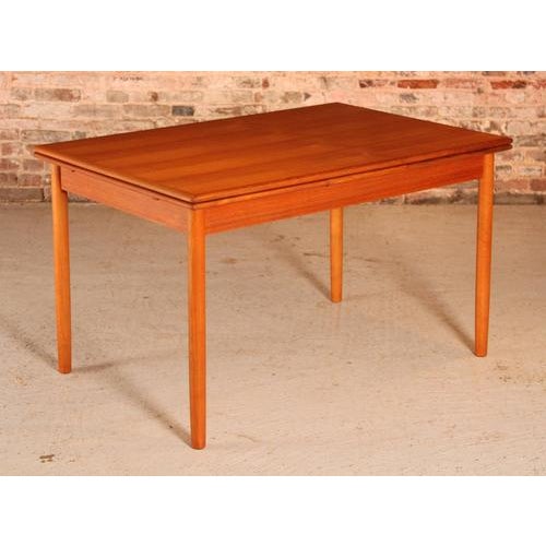 Mid-Century Danish Extending Dining Table in Teak, 1970s For Sale - Image 3 of 11