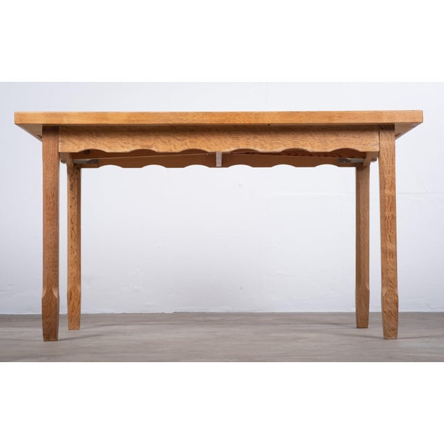 Brutalist Brutalist Oak Dining Table by Henning Kjærnulf, 1960s For Sale - Image 3 of 12