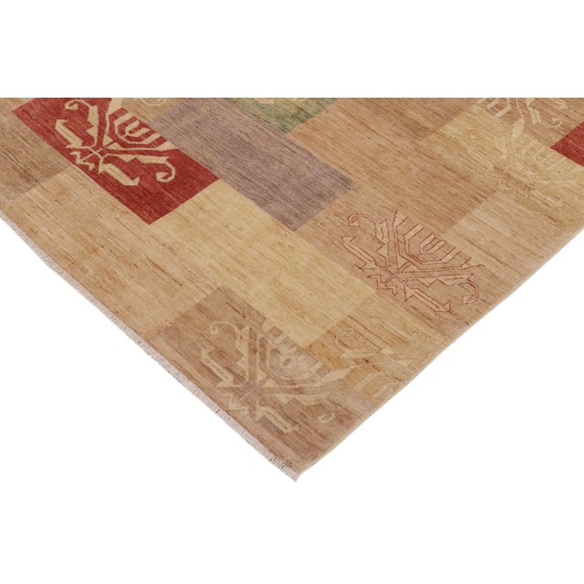 Modern Gabbeh Tan/Beige Wool Rug - 8'8'' X 11'5'' For Sale - Image 4 of 10