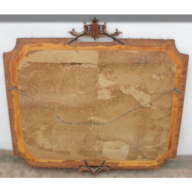 Italian Giltwood Wall Mirror With Canary‑Yellow Border, Rococo Style For Sale - Image 11 of 11