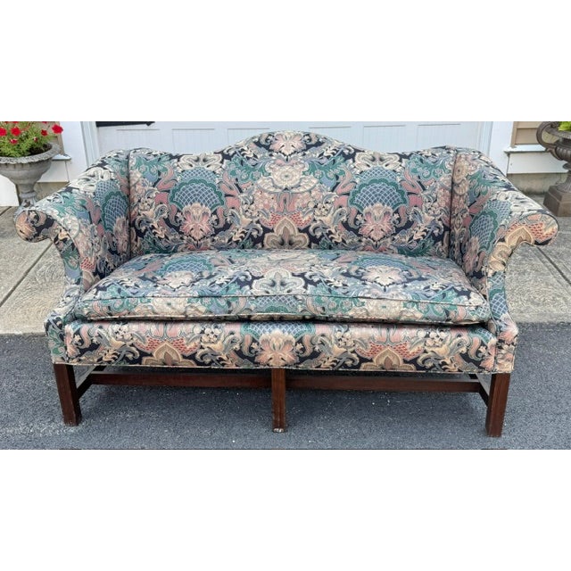 Late 20th Century Chippendale Style Camel Back Loveseat For Sale In Boston - Image 6 of 8