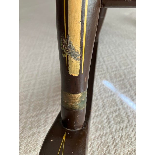 Mid-20th Century Farmhouse Folk Art Hand Painted Rocking Chair For Sale - Image 15 of 17