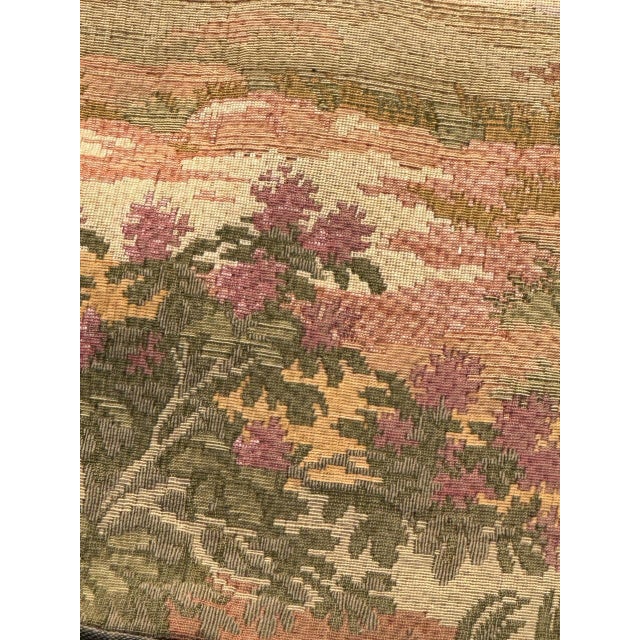Vintage French Aubusson Style Jacquard Shepherds Tapestry, 1960s For Sale - Image 17 of 18
