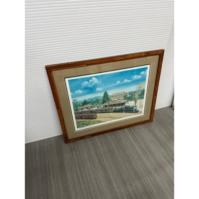 Design Plus Gallery presents a Santa Rosa Train Yard Print by M.F. Kotowski. This is a collectible and vintage aged...