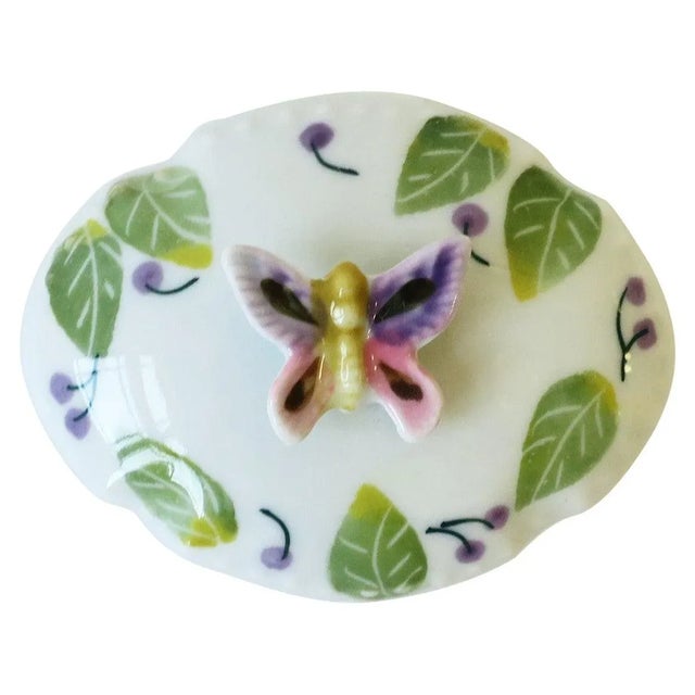 Porcelain Butterfly Jewelry Box For Sale - Image 13 of 13