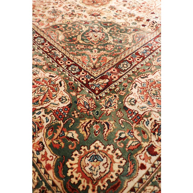 Modern Pasargad Home Agra Beige Wool Area Rug- 9' 1" X 12' 7" For Sale - Image 3 of 6