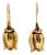 Vintage 14k Yellow Gold Open Floral Drop Earrings, A Pair For Sale
