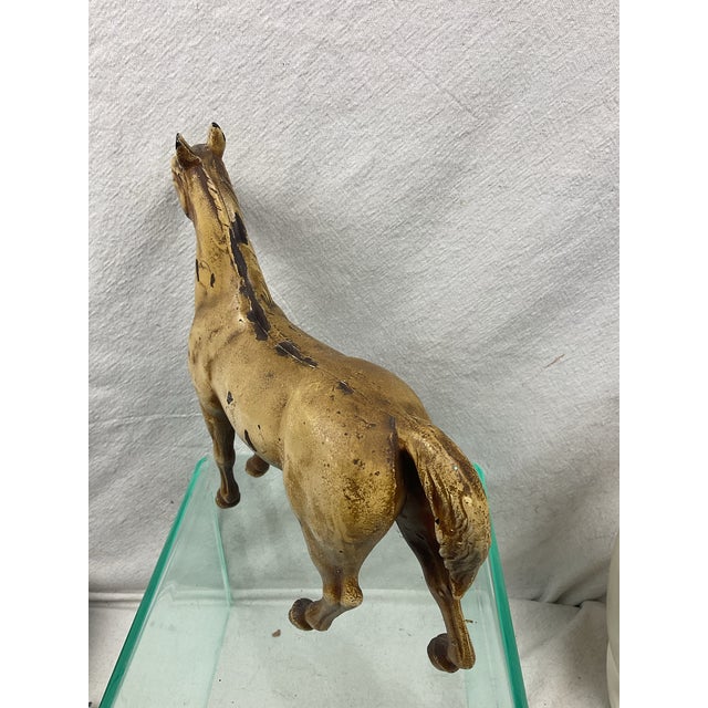 Metal Vintage Iron Full Bodied Horse Doorstop For Sale - Image 7 of 9