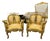 French Style French Rococo Armchair – Gold Leaf Baroque Accent Chair - Set of 2 For Sale