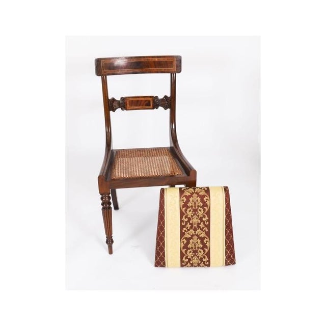 Vintage Regency Revival Triple Pillar Dining Table and Chairs, Set of 17 For Sale - Image 18 of 18