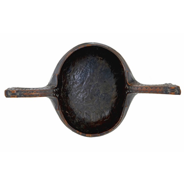 Rustic Antique Norwegian Carved Kasa Ale Cup, 1773 For Sale - Image 3 of 6