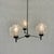 Mid-Century Modern Three-Arm Pendant Light in Crackled Glass and Chrome, 1960s For Sale - Image 4 of 7
