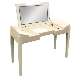 Art Deco Parchment and Bone Vanity For Sale