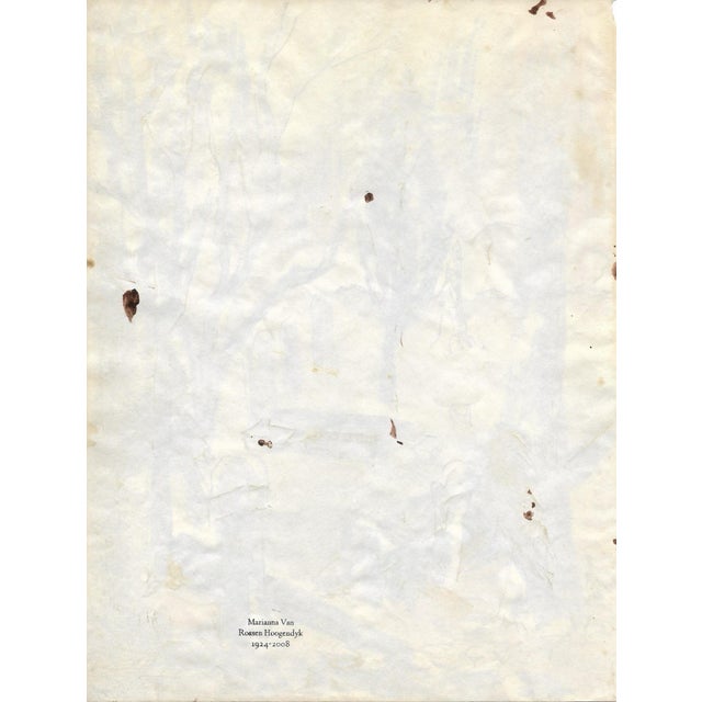 Mid-Century Modern 1955 Marianna Van Rossen Hoogendyk Cemetery Landscape Painting For Sale - Image 3 of 3