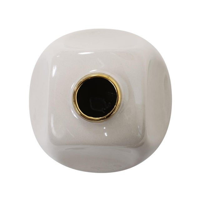 Contemporary Christana Concaved Ceramic Vase- Medium For Sale - Image 3 of 9
