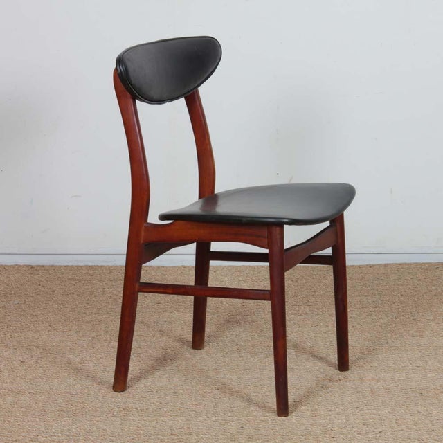 Vintage Scandinavian Wooden Chairs, 1960s, Set of 4 For Sale - Image 4 of 8