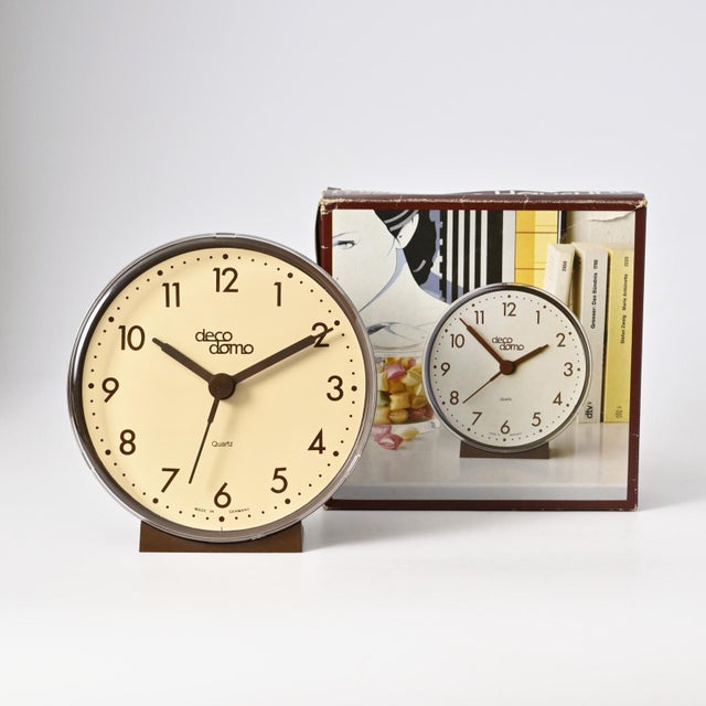 Vintage German Table Clock from Deco Domo, 1980s For Sale - Image 11 of 14