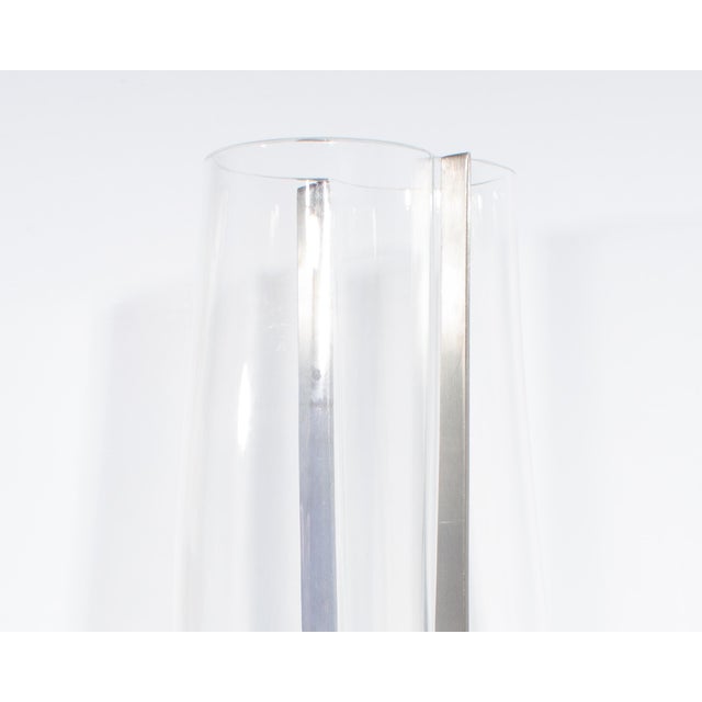 Late 20th Century Av Mazzega Italian Model S 510 Glass and Steel Mount Vase by Carlo Nason For Sale - Image 5 of 10