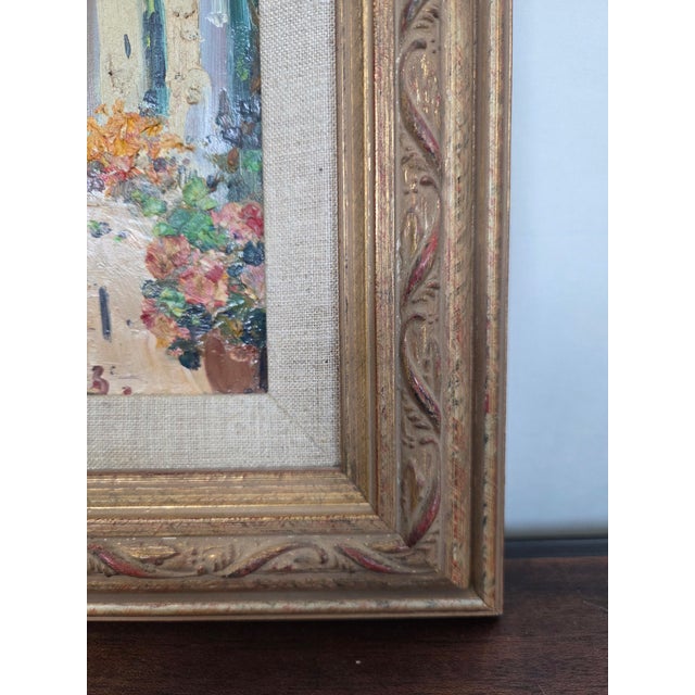 Beige Late 20th Century Italian Mario Maresca Serra (b.1912-1991) Impasto Oil Painting on Board For Sale - Image 8 of 10