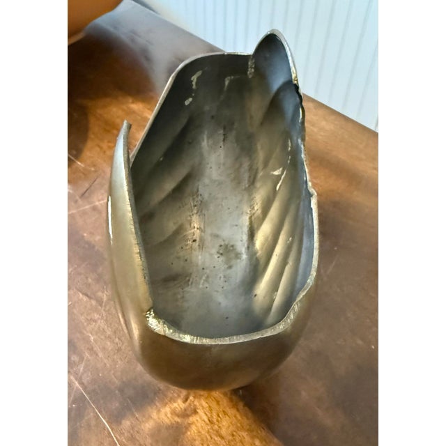 Metal Hair Brass Nautilus Shell For Sale - Image 7 of 12