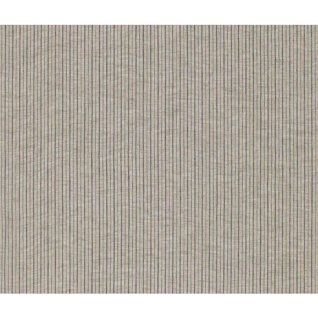 Sample - Schumacher Cascade Stripe Sheer Fabric in Stone For Sale