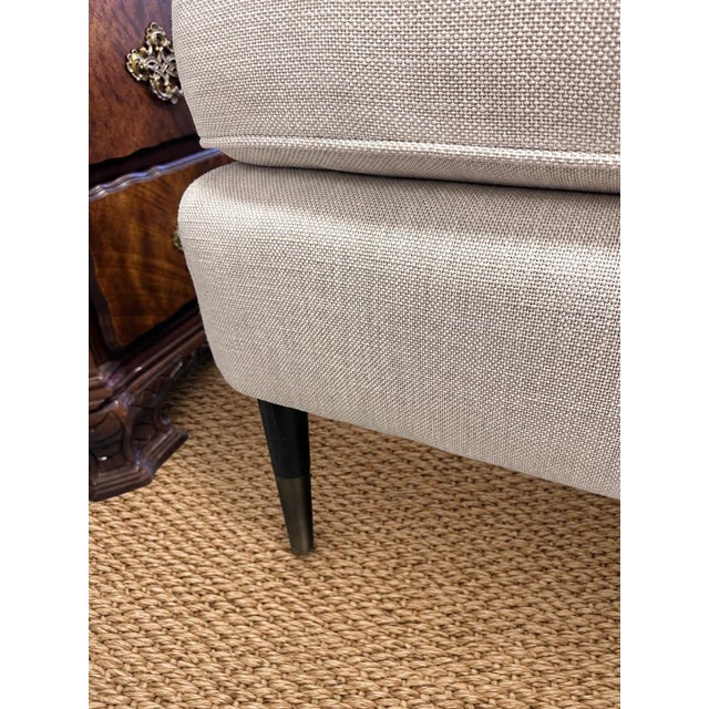Wood Baker Furniture Serene Chaise by Kara Mann, Milling Road Collection, Laf, Perennials Upholstery For Sale - Image 7 of 8