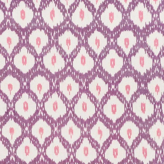 Traditional Sample - Schumacher Indio Ikat Fabric in Purple For Sale - Image 3 of 3