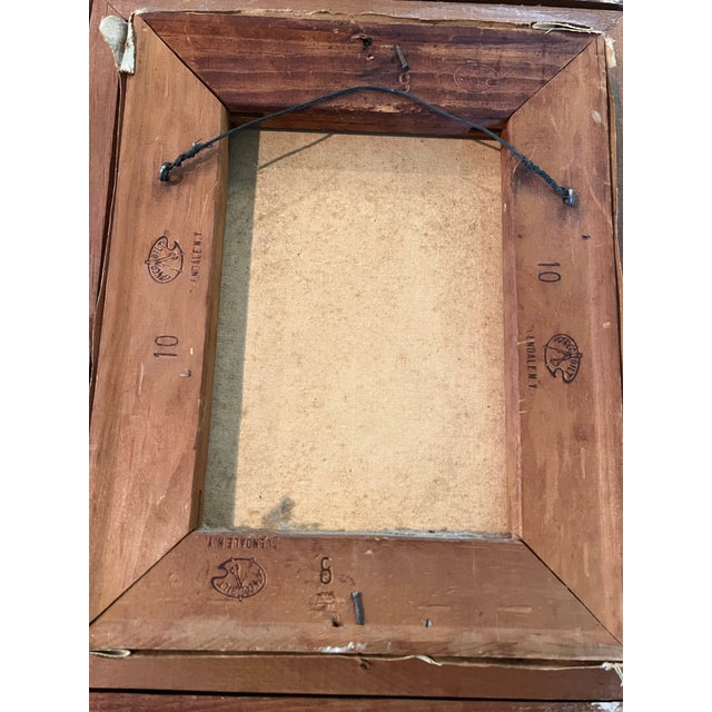 1960s Vintage Signed R. Krueger Floral Still Life Oil Painting in Carved Wood Frame For Sale - Image 5 of 7