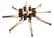 Chrome-Plated Steel Star-Shaped Candlestick, 1970s For Sale