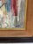 Large Oil Painting Abstract Cityscape Mid Century Modern Art Framed Signed Greene For Sale - Image 4 of 7