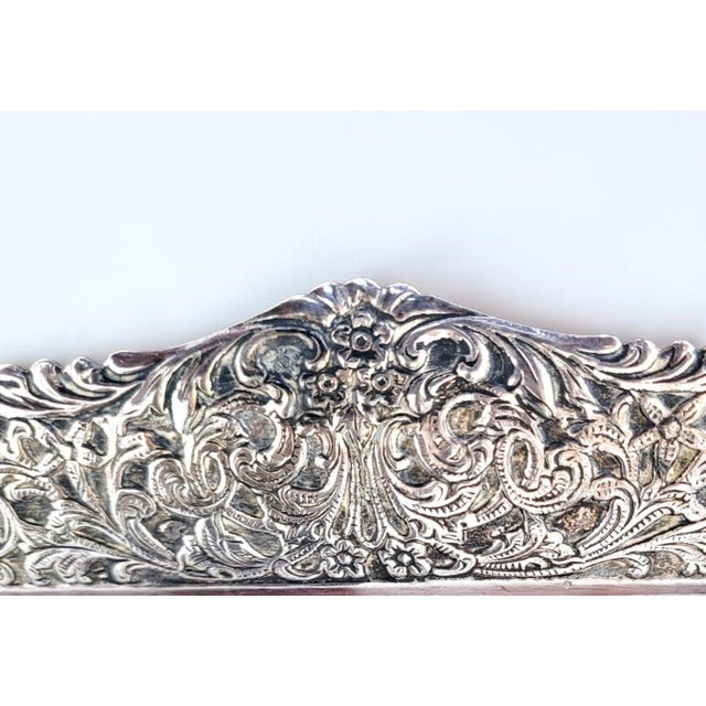 Wood Mid-Century Modern Dutch Silver-Plated and Mahogany Serving Tray by Hooijkaas of Schoonhoven, 1950s For Sale - Image 7 of 18