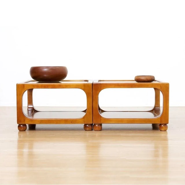 Wood Pair of Vintage 1970s End Tables For Sale - Image 7 of 10