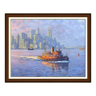 1970s Boats in New York Harbor, William G. Muller For Sale