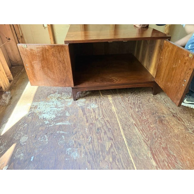 Mid Century Modern Walnut Nightstand Bed Side Cabinet For Sale - Image 14 of 17