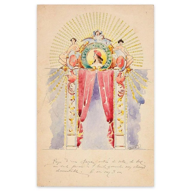 Beaulieu Carabacel. Project for ballroom entrance is a splendid project of décor made by an artist that signed in an...