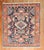 Early 20th Century Zabihi Collection Antique Persian Square Navy Geometric Heriz Rug - 5' x 5'8" For Sale - Image 5 of 8