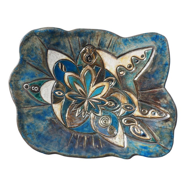 Positive Thinking Raku Ceramic Sculptural Centerpiece, 2025 For Sale