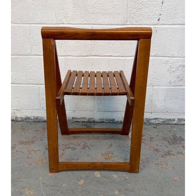 Mid 20th Century Drop Leaf Hide a Way Table W/ Four Folding Chairs For Sale - Image 16 of 18